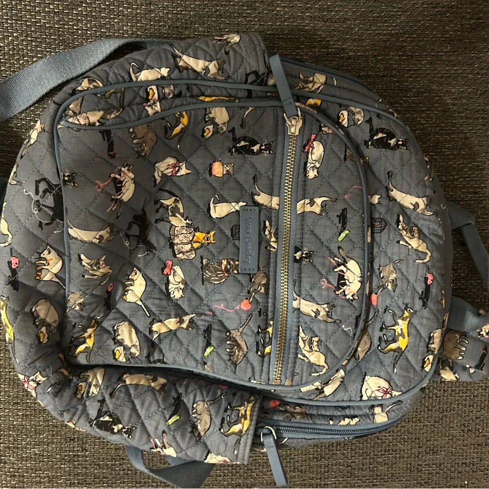 Vera Bradley Cat’s Meow Print Mini Backpack - Picture 2 of 5